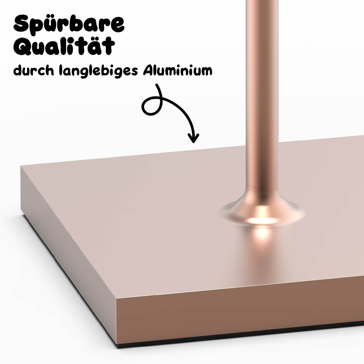 Sigor Nuindie Akku-Tischleuchte aus Aluminium, eloxiert in #Farbe_Bronze