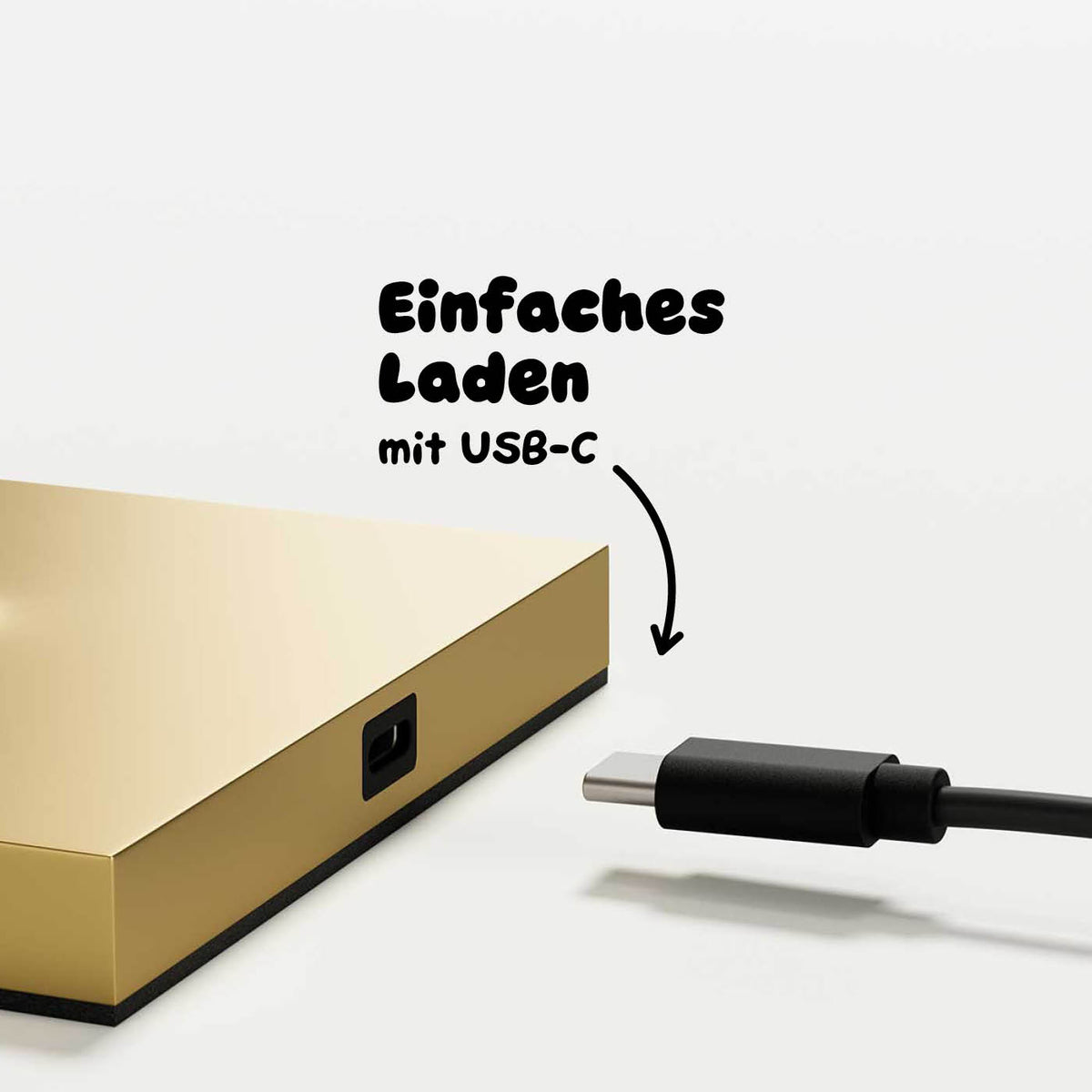 Einfach zu laden: Sigor Nuindie Mini Akku-Tischleuchte, eloxiert in #Farbe_Gold