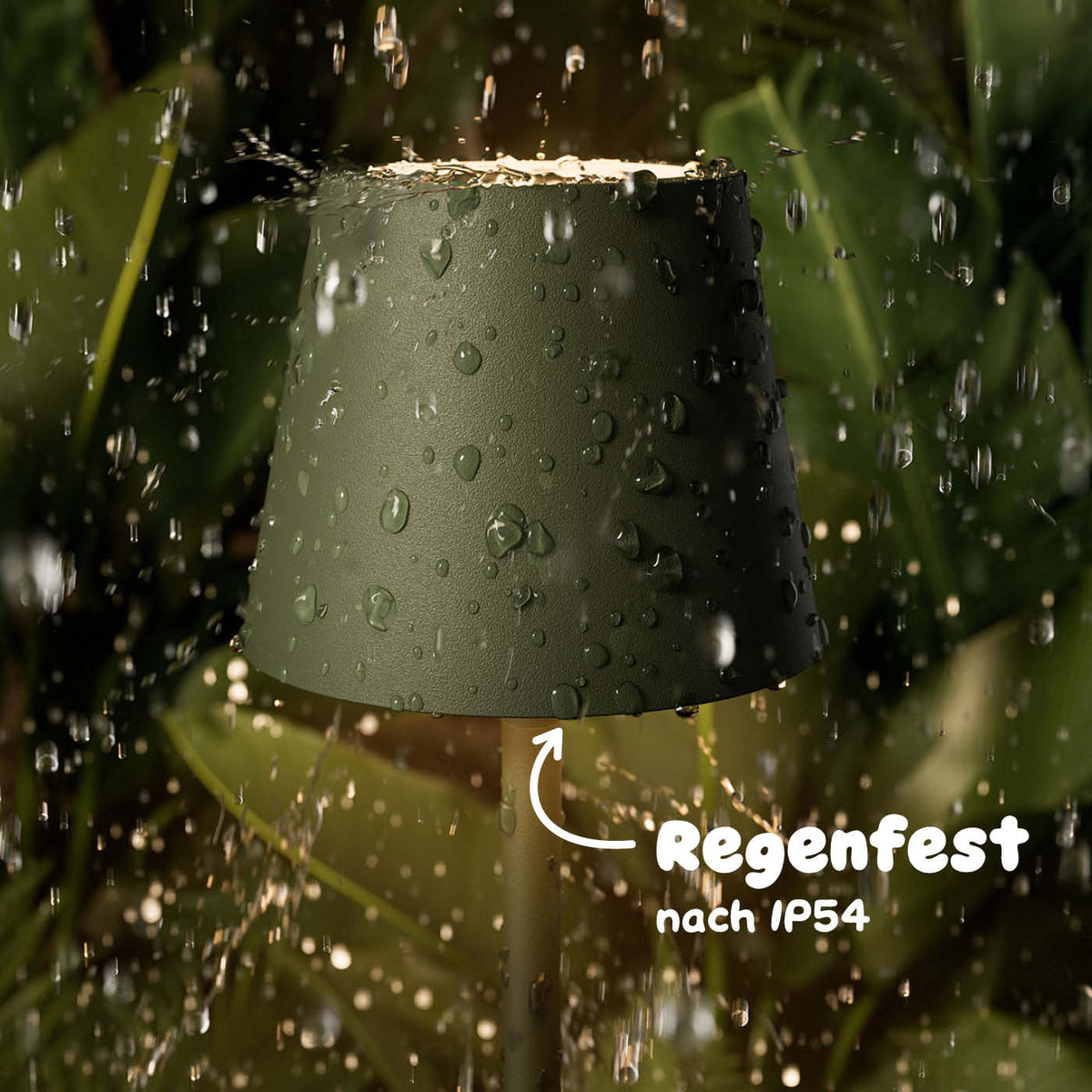 Regenfest: Sigor Nuindie pocket Akku-Leuchte in #Farbe_Tannengrün