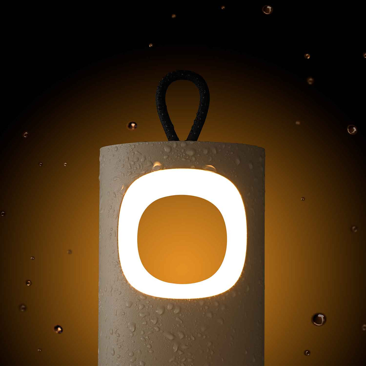 Sigor Lunari Akku-LED-Tischleuchte mit IP44-Zertifizierung ist wetterfest und spritzwassergeschützt für Outdoor-Einsatz bei Camping, Garten und Balkon