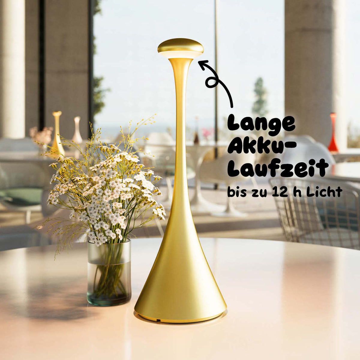 Sigor Nudrop Akku-Tischleuchte, eloxiert in #Farbe_Gold