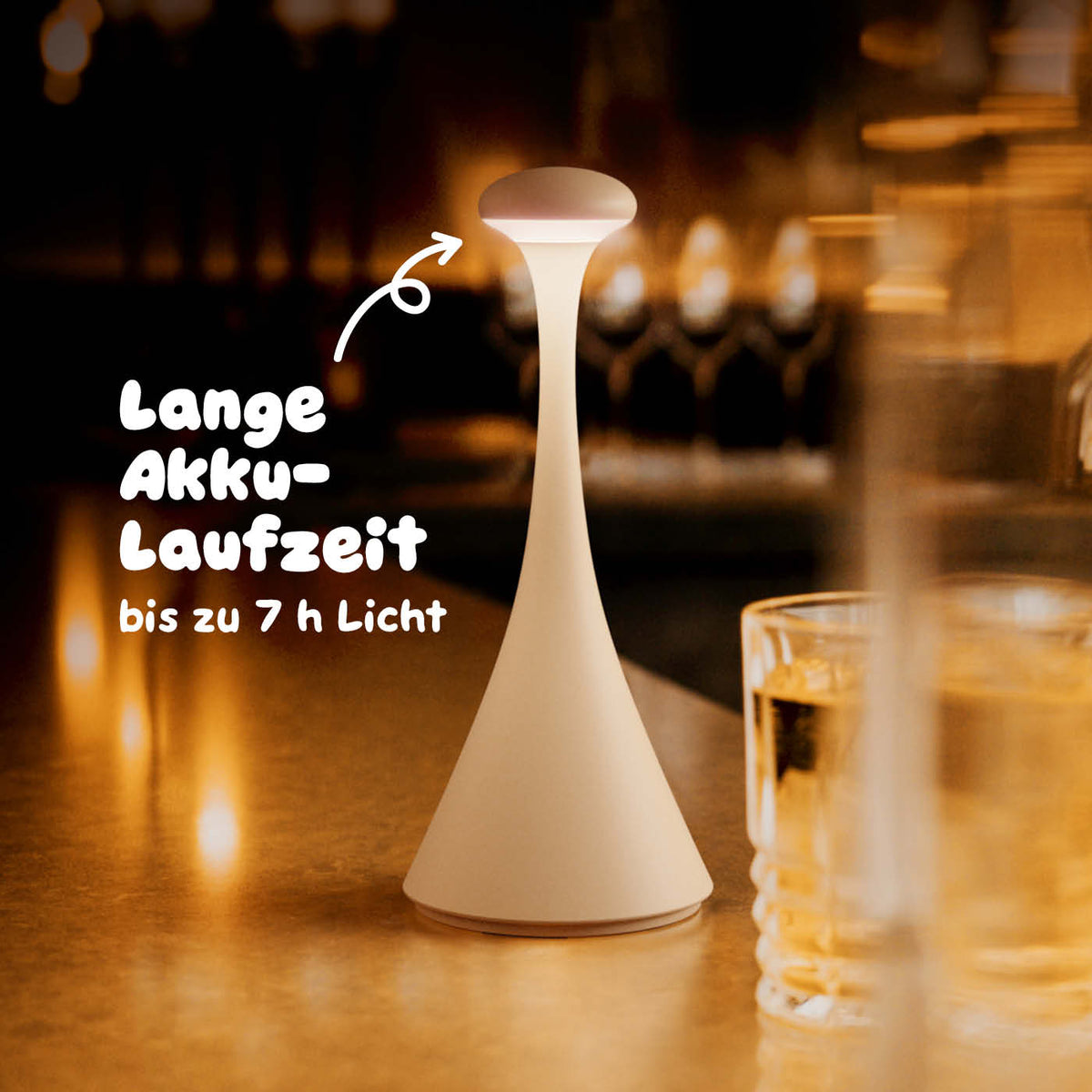 Sigor Nudrop mini Akku-Tischleuchte in #Farbe_Dünenbeige