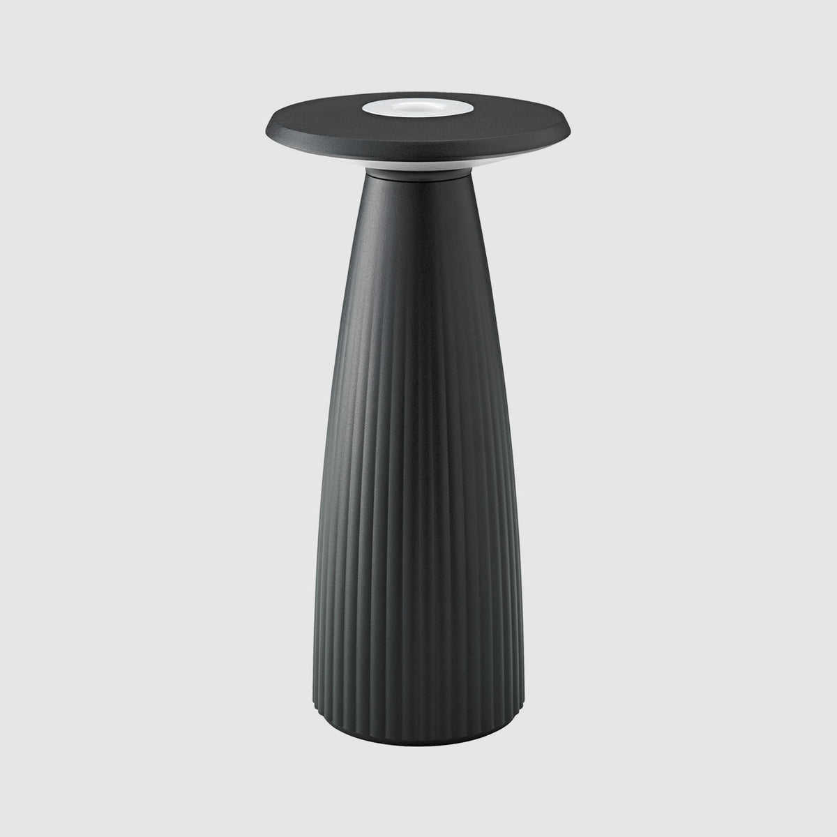 Sigor Nuflair Akku-Tischleuchte und Vase mit LED-Beleuchtung in #Farbe_Nachtschwarz
