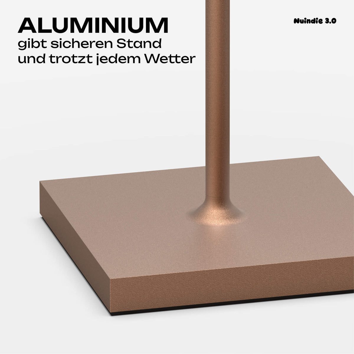 Aus massivem Aluminium statt Plastik: Sigor Nuindie 3.0 Akku-Tischleuchte in #Farbe_Mokkabraun