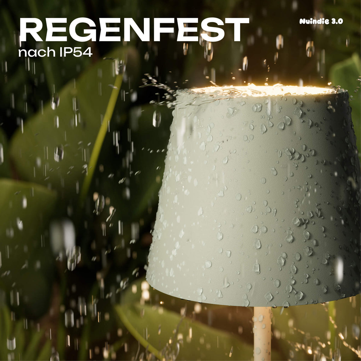 Regenfest: Sigor Nuindie 3.0 Akku-Tischleuchte in #Farbe_Salbeigrün