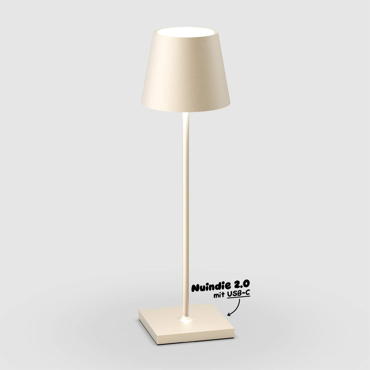 Sigor Nuindie 2.0 Akku-Tischleuchte in #Farbe_Dünenbeige