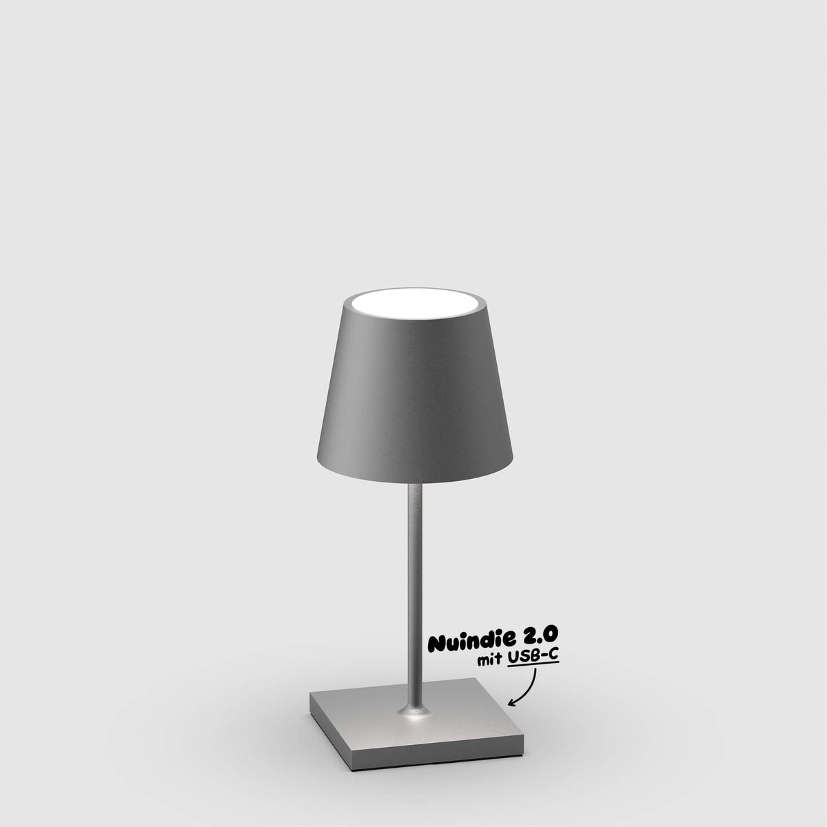 Sigor Nuindie 2.0 Mini Akku-Tischleuchte in #Farbe_Graphitgrau