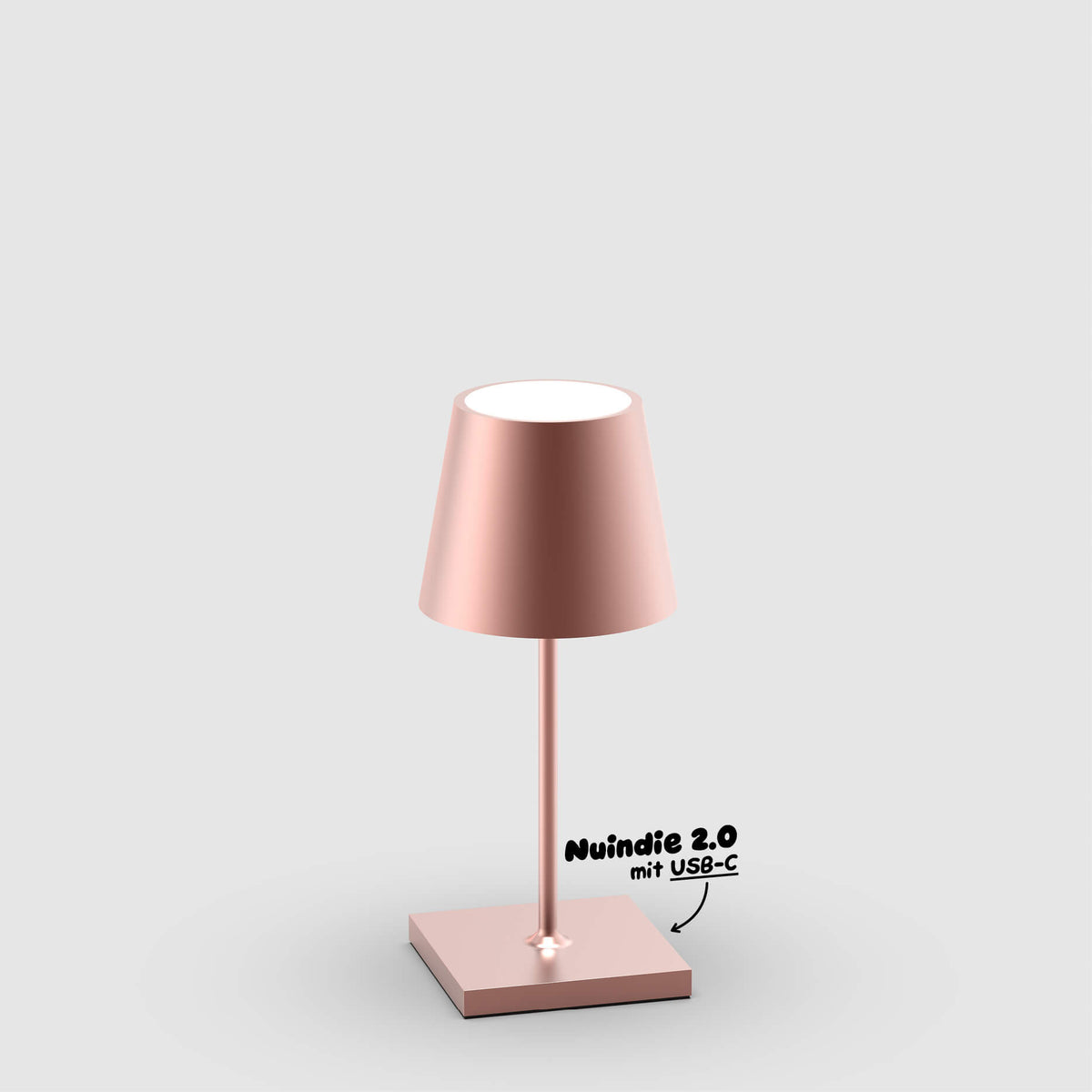Sigor Nuindie Mini Akku-Tischleuchte, eloxiert in #Farbe_Roségold