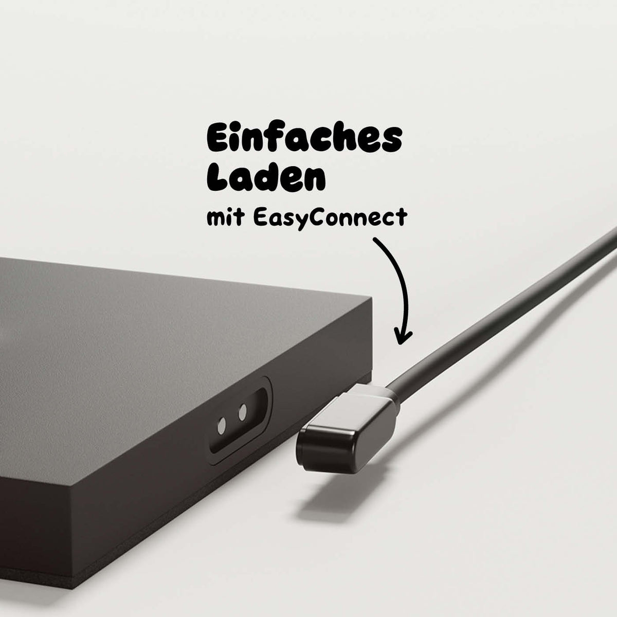 Einfach wieder aufladen: Sigor Nuindie Akku-Tischleuchte, eckig in #Farbe_Nachtschwarz