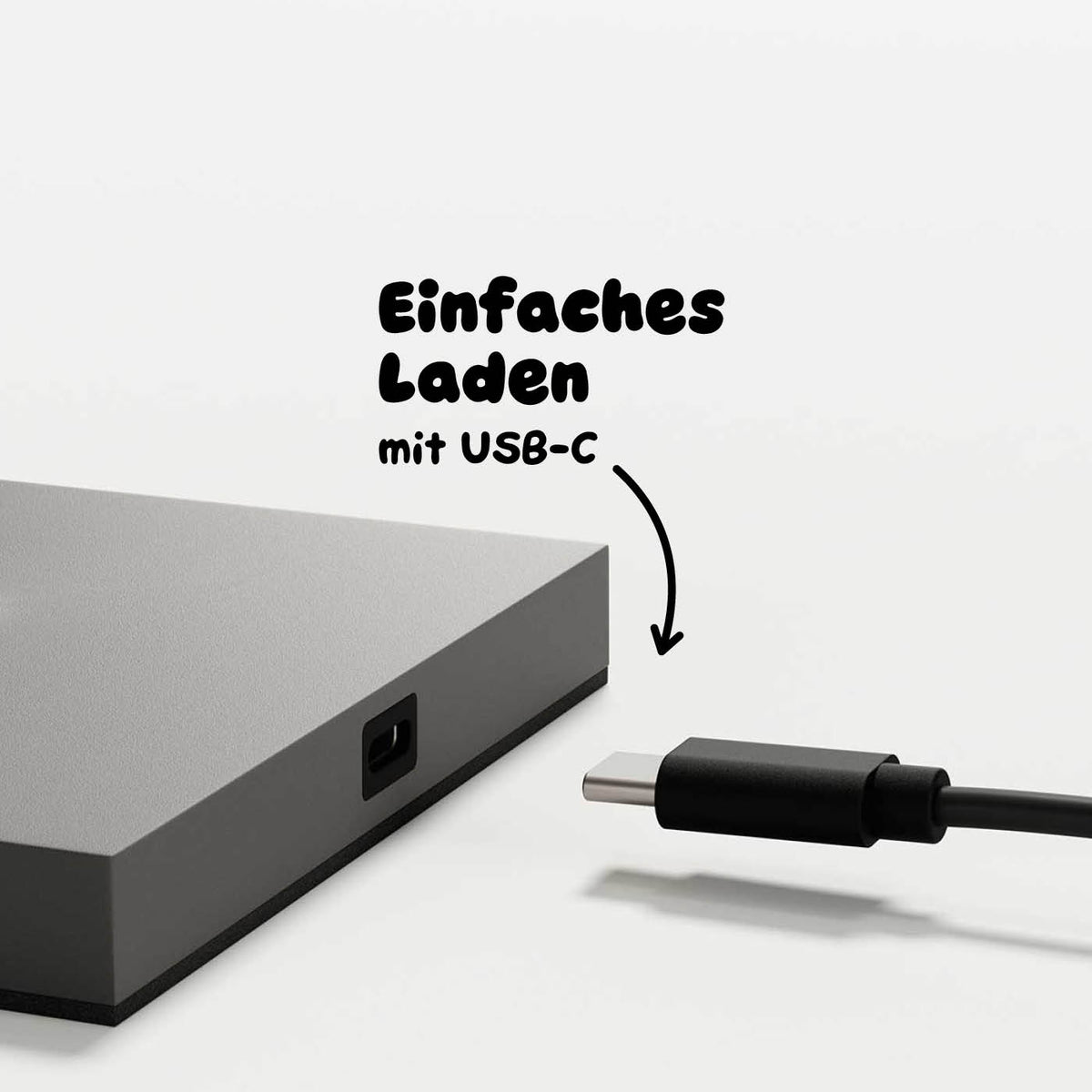 Einfaches Laden: Sigor Nuindie Akku-Tischleuchte in #Farbe_Graphitgrau