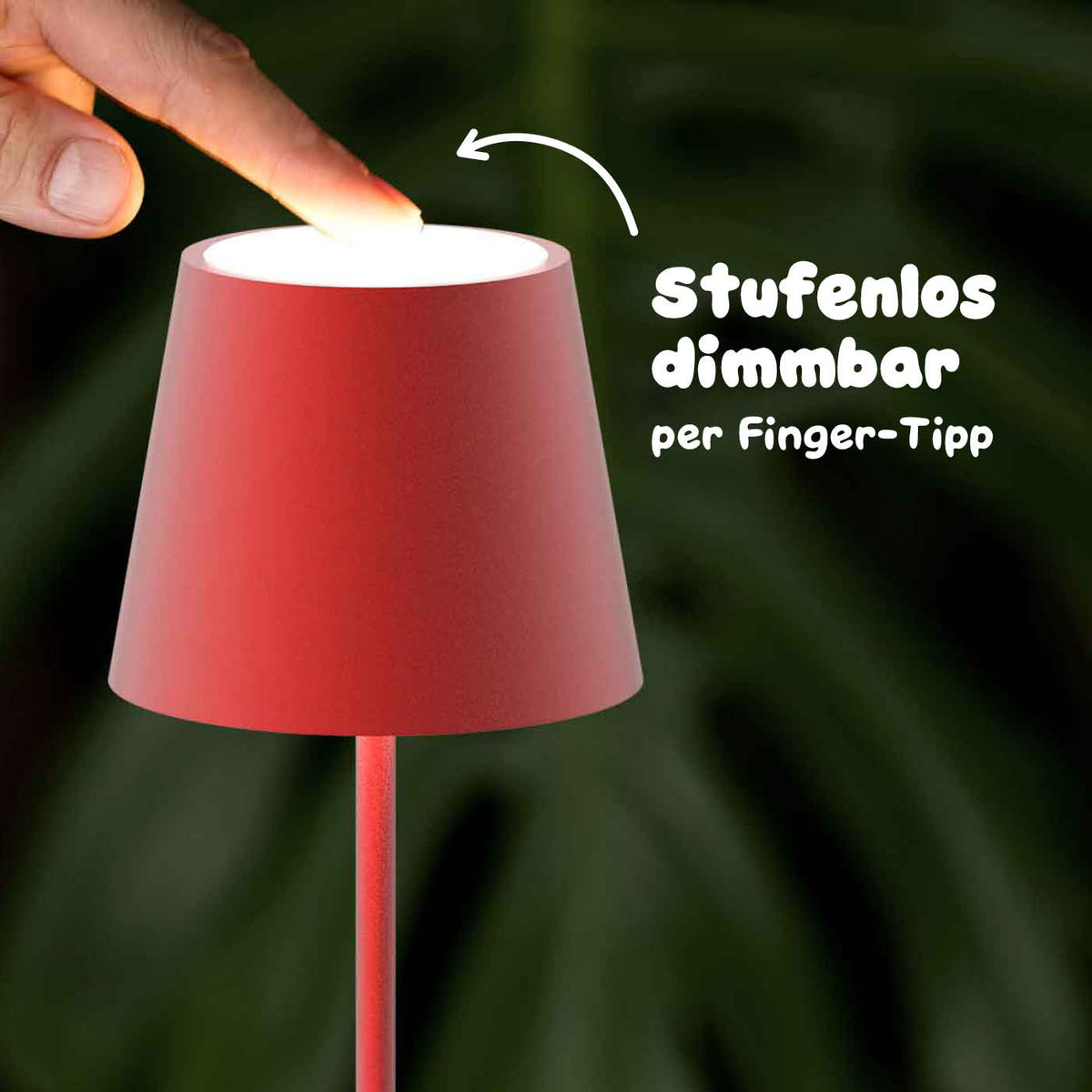 Stufenlos dimmbar: Sigor Nuindie pocket Akku-Leuchte in #Farbe_Feuerrot