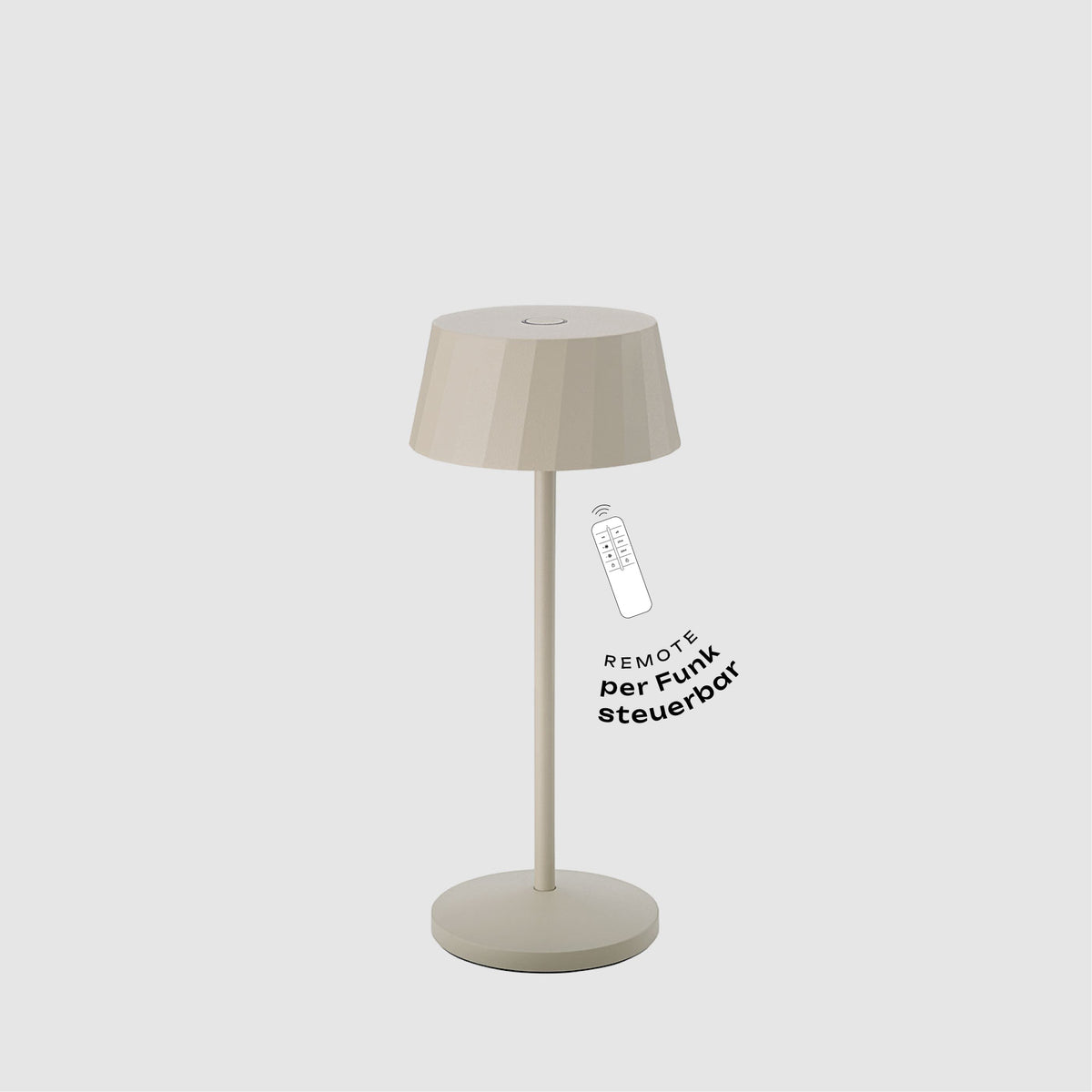 Sigor Facetta Remote Akku-LED-Tischleuchte #Farbe_Dünenbeige