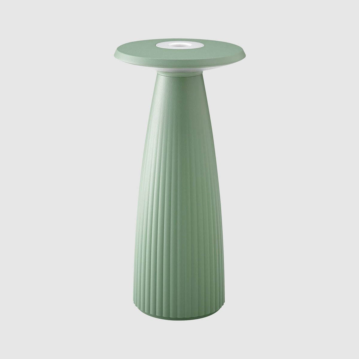 Sigor Nuflair Akku-Tischleuchte und Vase mit LED-Beleuchtung in #Farbe_Salbeigrün